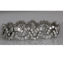 Load image into Gallery viewer, Tiffany &amp; Co. Vintage Estate Platinum Diamond Bracelet 22.7 cts Art Deco