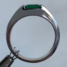 Load image into Gallery viewer, Green Emerald and Diamond Engagement Ring, 14 Karat Gold, Ben Dannie