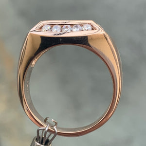 1.2 Carat TW Mens Diamond Ring / Wedding Ring / Band , 14k Gold Heavy
