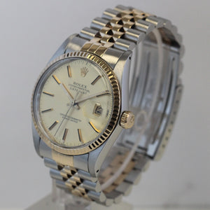 Rolex Mens Two Tone Steel and Gold Datejust 16013