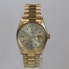 Load image into Gallery viewer, Rolex Mens 18k Yellow Gold Day Date President 18038 Champgne Black