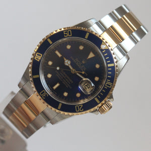 Rolex 16613 Steel and Gold Submariner Blue dial