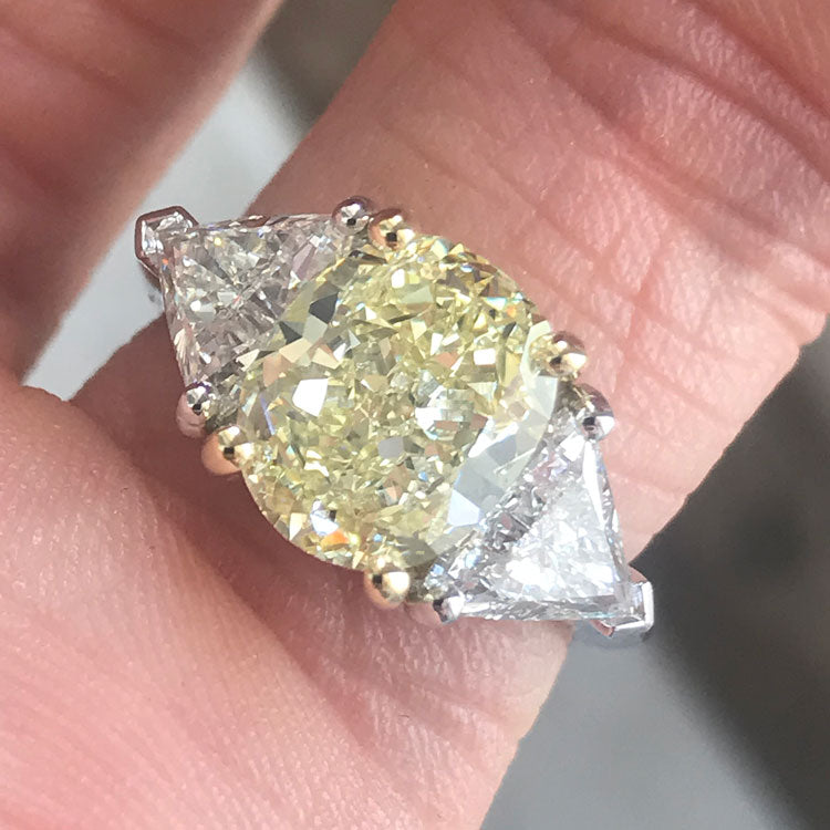 Light yellow engagement on sale rings