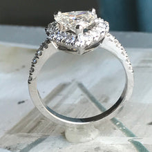 Load image into Gallery viewer, Heart Shape Diamond Halo Engagement Ring -1.7 Carat TW