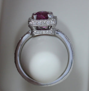 2.31 Carat Intense Pink Sapphire Ring