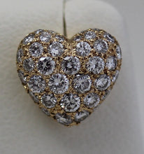 Load image into Gallery viewer, Cartier 18k Y Gold Pave Diamond Heart Earrings