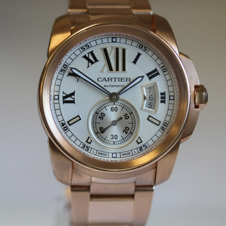 Cartier Calibre De Cartier W7100040 Rose Gold Watch