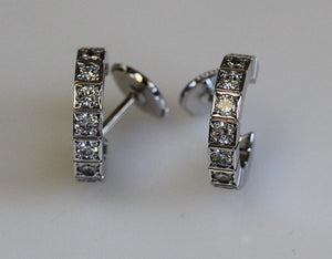 Cartier 18k White Gold & Diamond Laniere Earrings