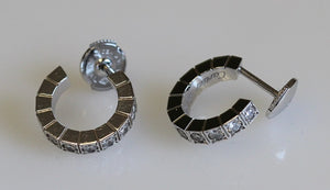 Cartier 18k White Gold & Diamond Laniere Earrings
