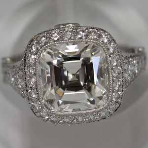 Tiffany & Co. 5.12 ctw Ladies Cushion Legacy H VS2 Diamond Ring