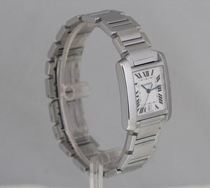 Cartier Mens Stainless Steel Tank Francaise Box/Papers W51002Q3