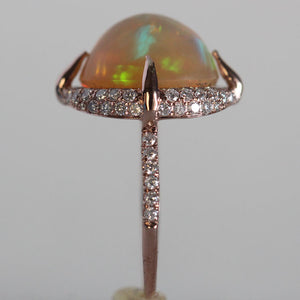 Pink Gold Opal Ring