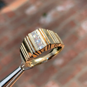 0.60 Carat Diamond Ring/Band, 10 Karat, 1980s Ben Dannie Original Design