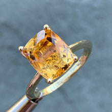 Load image into Gallery viewer, 3.00 Carat Yellow Citrine in 14 Karat Yellow Gold Ring