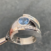 Load image into Gallery viewer, ight Blue Sapphire And Diamond Ring, 1.60 Carat - Ben Dannie Original Design