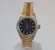 Load image into Gallery viewer, Rolex Ladies President Blue Diamond