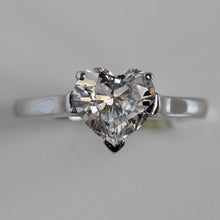 Load image into Gallery viewer, Tiffany Co. Ladies Platinum 1.51 ct Heart E VVS2 Diamond Ring